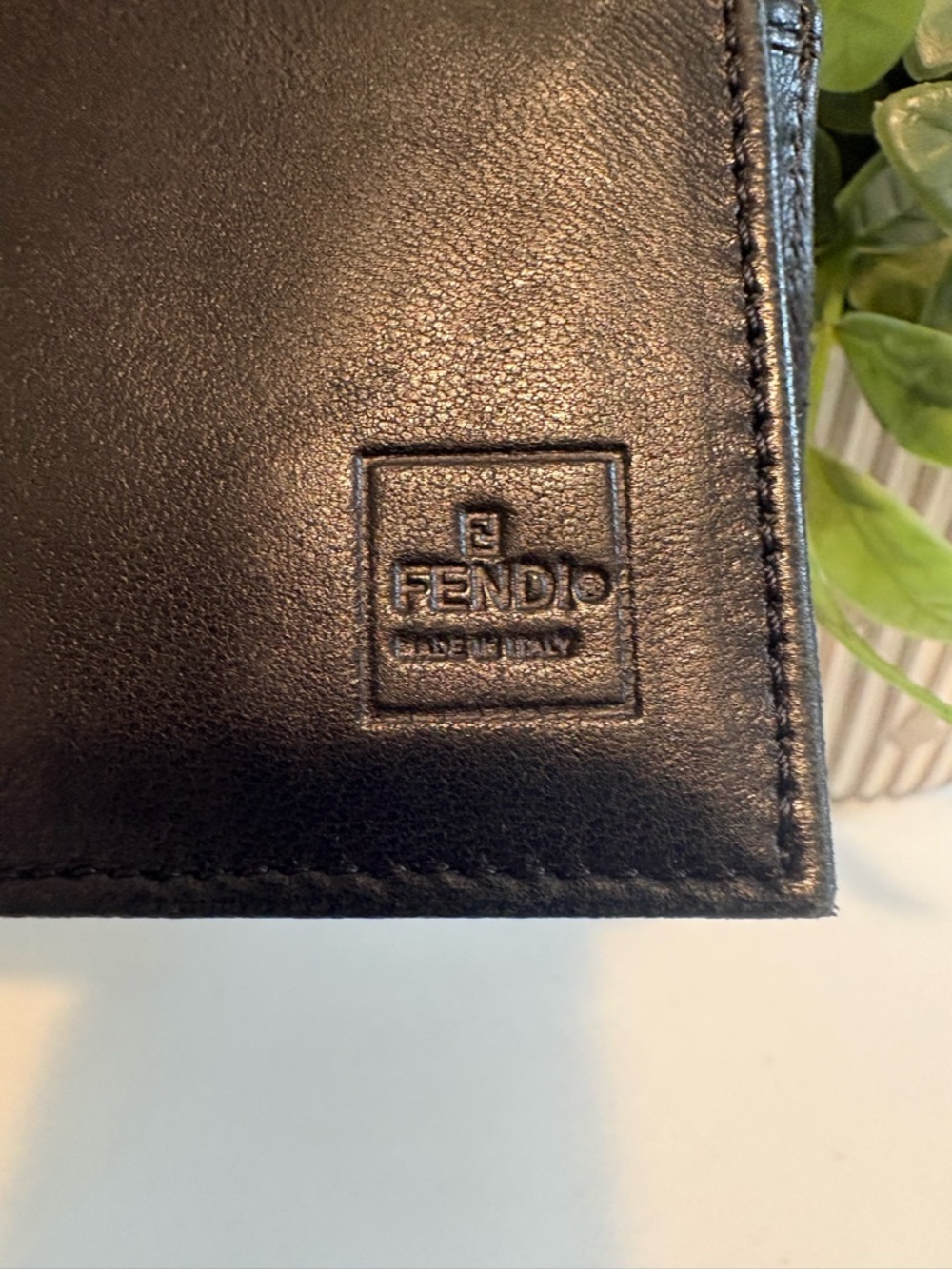 Fendi Nylon and Leather Trifold Wallet - Picture 6 of 11